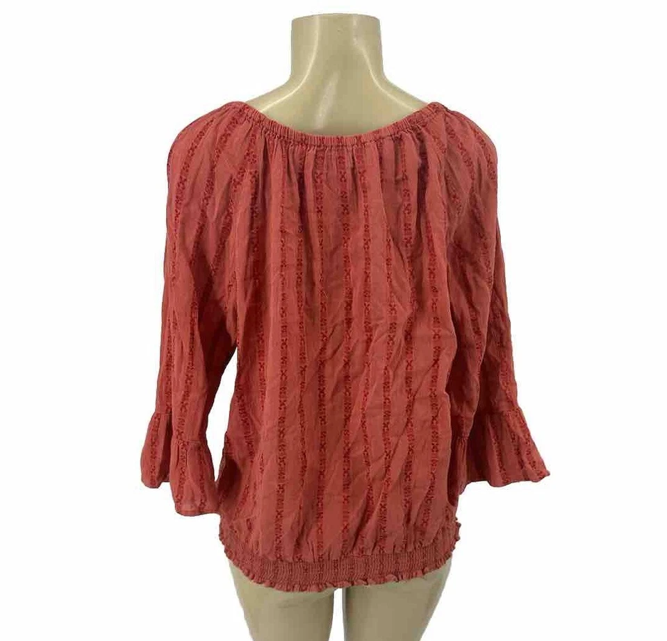 Blusa Maurice’s Grande Mujer Top Cuello en V Manga 3/4 Boho Pullover PS17 Foto 3 de 4