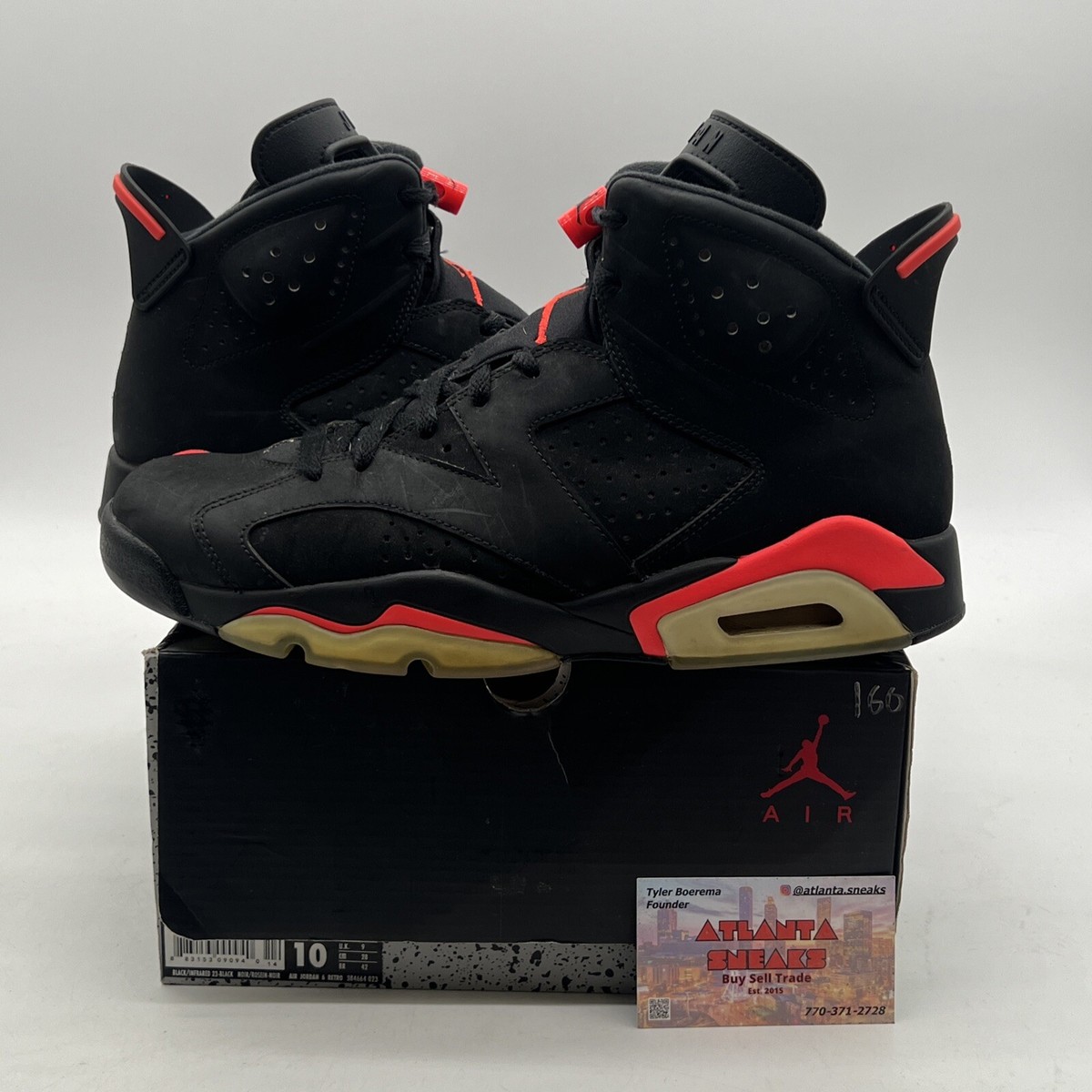 【US10.5】 AIR JORDAN 6 RETRO 384664-023 Size 10 - Air Jordan 6 Retro Infrared Black 2014 (384664-023