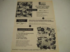 DISNEYLAND Records - Storytellers - DQ Line - Little lps 1967 Promo Display Ad