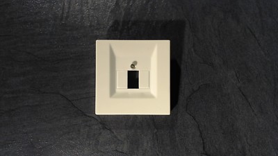 Jung LS 990 Telefon Abdeckung creme weiss Unterputz UP Zentralscheibe TAE