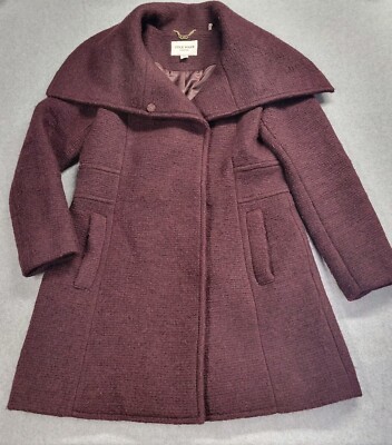 Wool Coat Cole Haan Rn 54163 Ca 35884 Cole Haan Maroon Textured