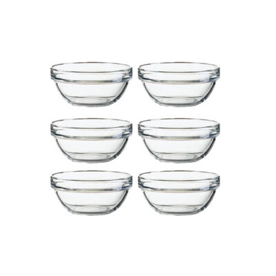 Arcoroc Stapelschale, transparent, H 5,5 cm, Ø 12 cm, 6 Stk. - Glasschale