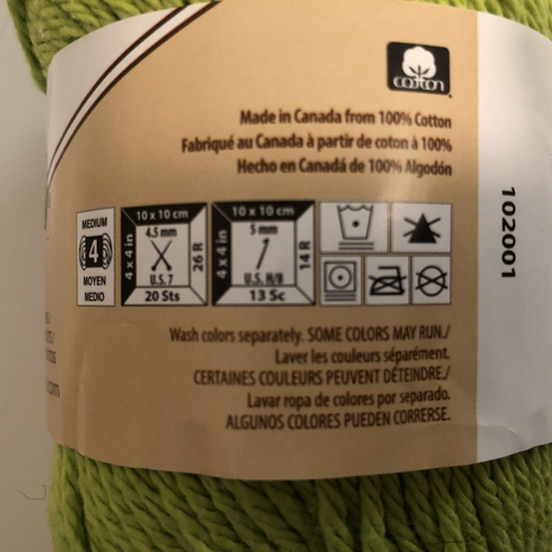 Lot of 8 Skeins Lily Sugar' n Cream Hot Green Cotton Yarn 2.5 oz 120 yds ea - Picture 4 of 5