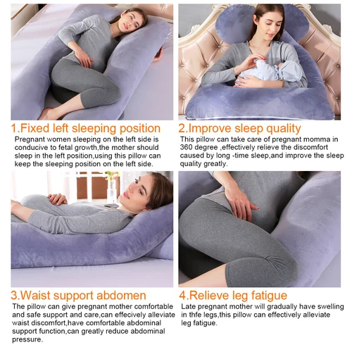 Extra Long Pregnancy Pillow-U Shape Maternity Support for Side Sleeper,Nursing - Picture 14 of 21