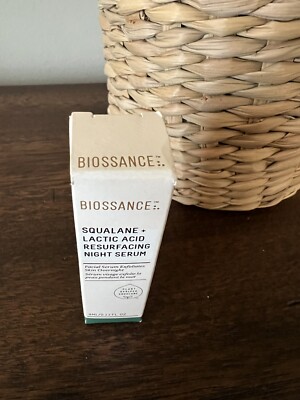 NEW Biossance Squalane Night Serum + 10% Lactic Acid Resurfacing