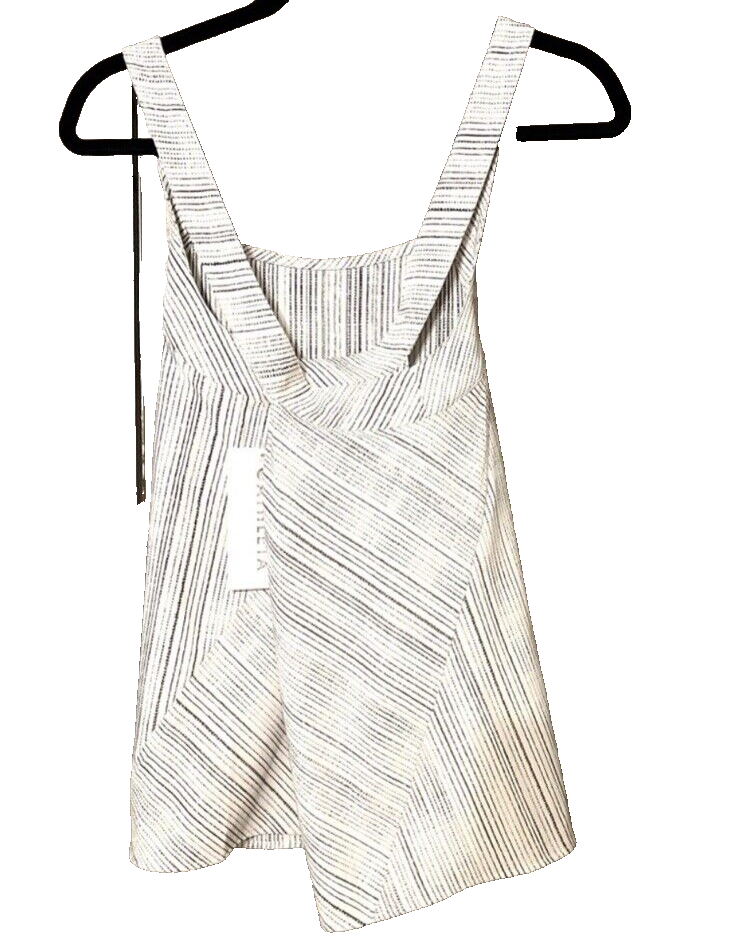 ATHLETA　150 ATHLETA M ARRIVAL TANK Size Medium AMARA STRIPE WHITE