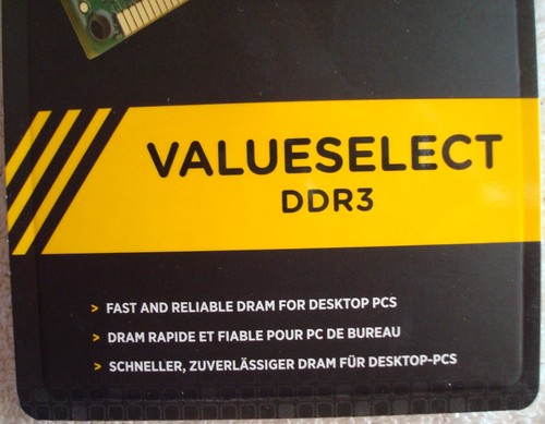 CORSAIR VALUE SELECT 4GB DDR3 1600MHz CL11 CMV4GX3M1A1600C11 DIMM PC RAM 240p - Picture 3 of 6