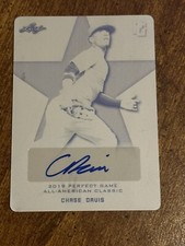 CHASE DAVIS 2019 LEAF PERFECT GAME AUTOGRAPH Black Plate #1/1 ARIZONA CARDINALS