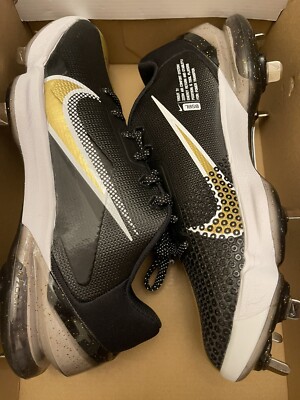 NIKE FORCE ZOOM TROUT 7 PRO BASEBALL BLACK-GOLD-WHITE MENS  display picture 1