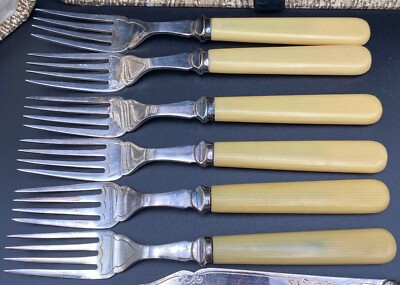 Vintage EPNS England Fish Knife & Fork Cutlery Set Original