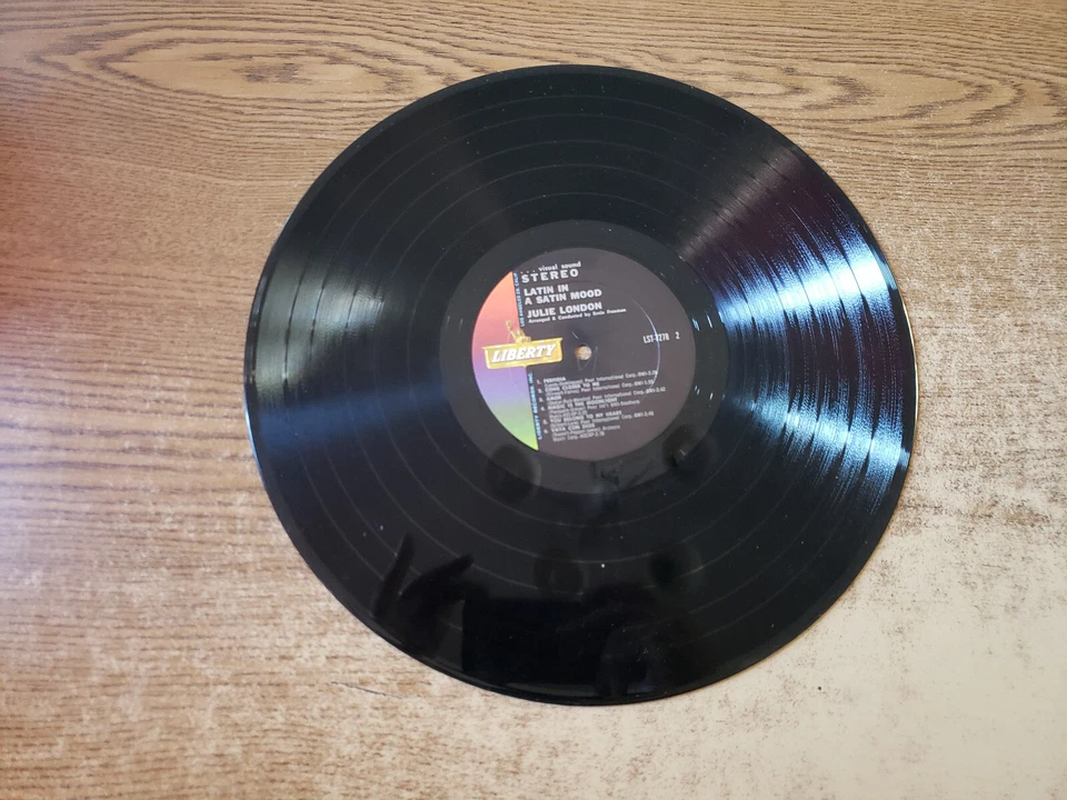 MEGARARE 1960-е ОТЛИЧНАЯ пластинка Julie London Sings Latin In A Satin Mood 7278 LP33 - Изображение 3 из 4