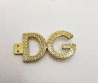 Dolce e Gabbana Logo originale in metallo con strass per mod6017 parte sinistra