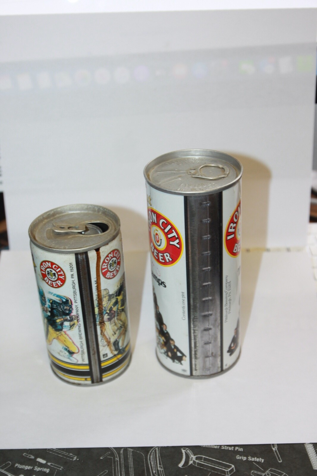 IRON CITY STEELERS 50 SEASONS & 1975 Super Bowl BEER CANS OPENED Lot of