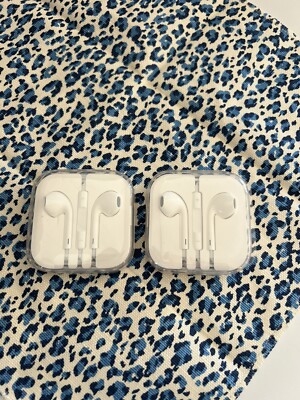 2 avail--New/Never Opened Apple EarPods- White, 3.5mm Jack, Great for Travel