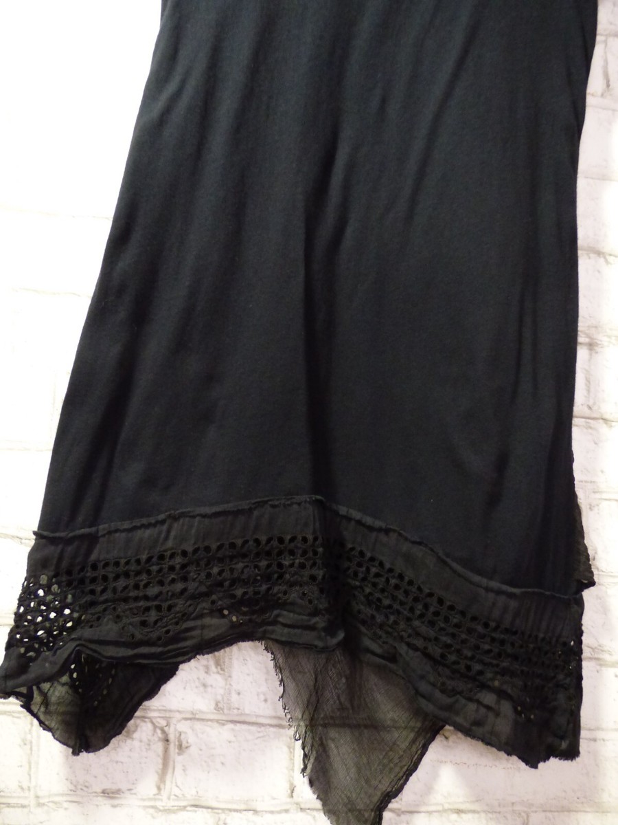 Johnny Was 4 Love and Liberty Black Embroidered Eyelet Tunic