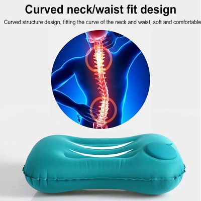 Inflatable Camping Pillow Ultralight For Travel Sleeping Backpacking Hiking B2N2