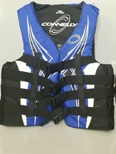 Connelly Life Vest Adult L (40-44)Flotation Aid PFD III Ski Wakeboarding 4-Strap