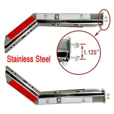 New Semi Truck Spring Loaded Mud Flap Hanger Angled Stainless Steel RH&LH 1.125"