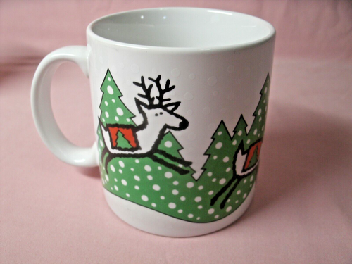 3 PCS REINDEER MUGS 1988 DAYTON HUDSON MADE IN JAPAN CHRISTMAS MUGS - Picture 5 of 12