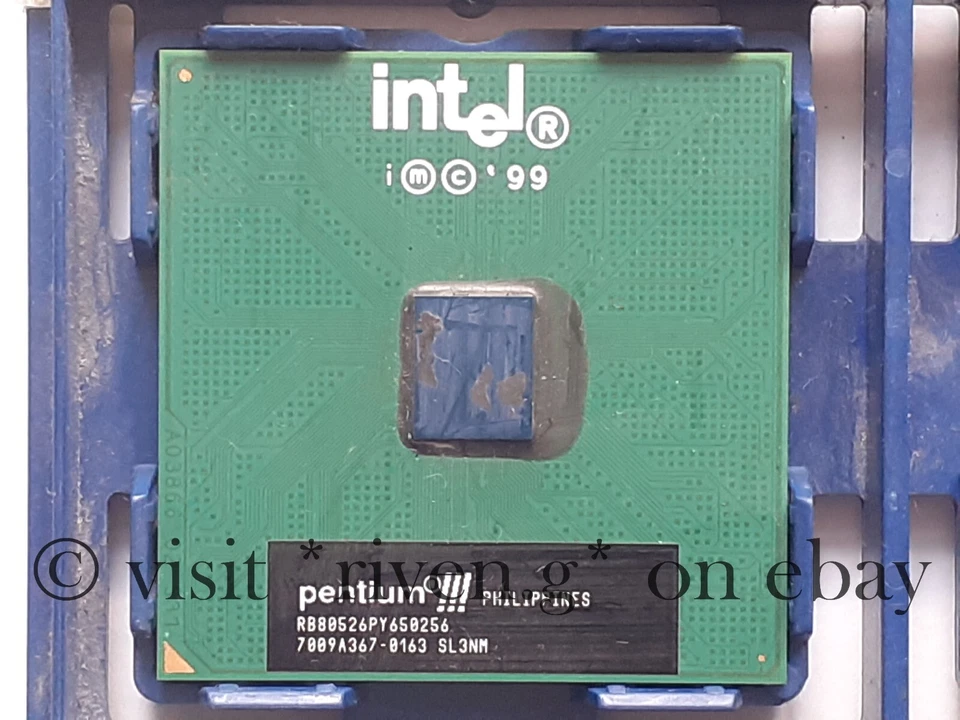 INTEL PENTIUM 3@650 Mhz@SOCKET 370 CPU@COPPERMINE CORE@FULLY TESTED SL3NM@RARE - Image 4 of 4