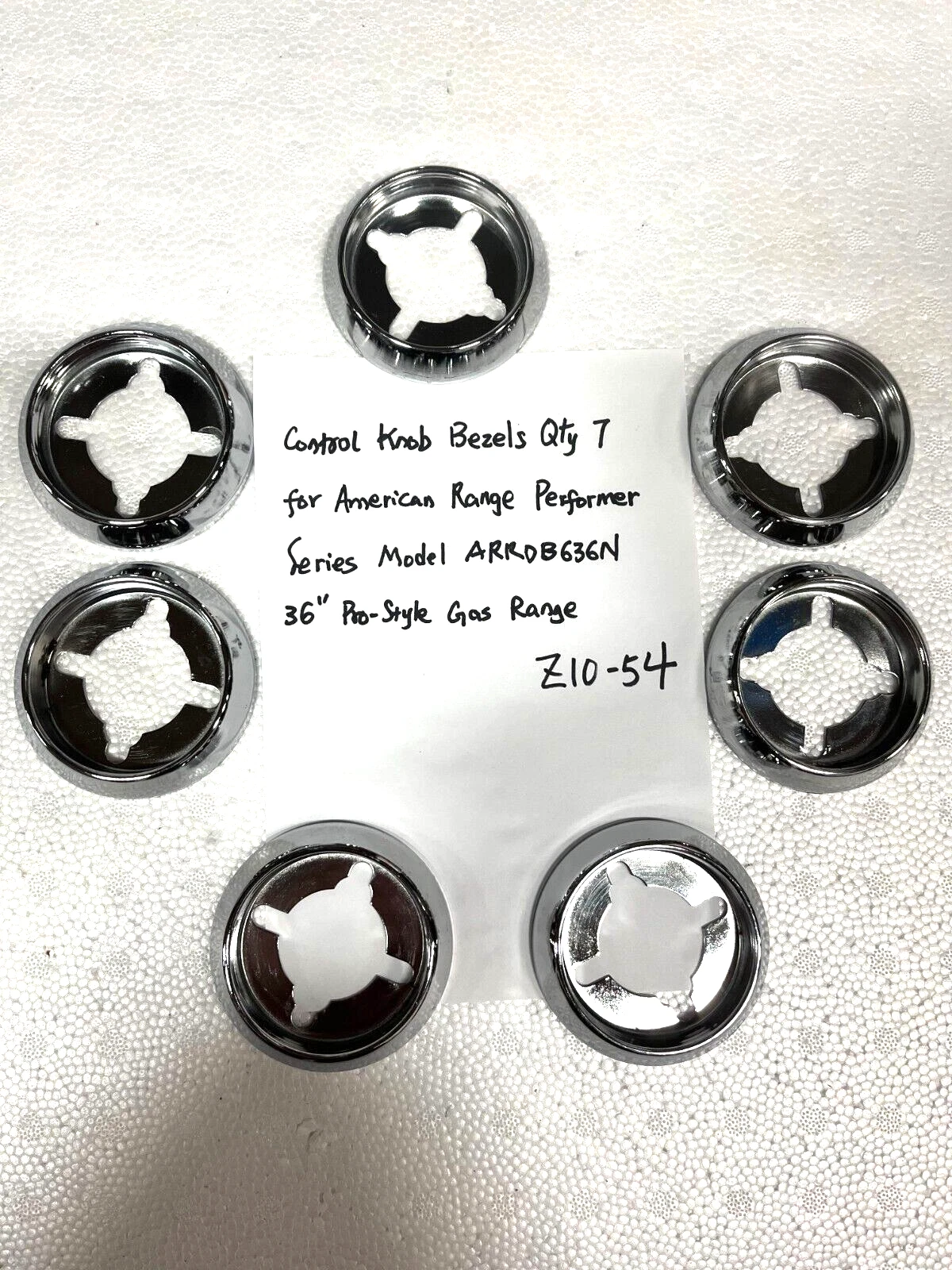 7 Control Knob Bezels American Range Performer ARROB636N Pro-Style Range Z10-54