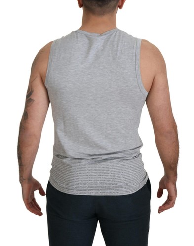 Ermanno Scervino Grey Sleeveless Men Pullover T-shirt - Picture 3 of 7