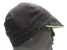 BLACK  GREEN REVERSIBLE - YOUTH SIZE - SOFT FORM HAT SUN CAP 