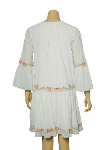 Joie Jarette Dress S 6 Women's Casual Embroidered Ivory Cotton Mini NEW 44382 - Picture 5 of 7