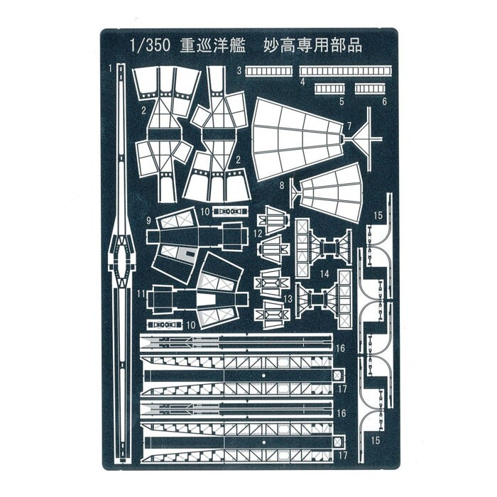matokoページ Aoshima (047279) 1:350 Japanese Heavy Cruiser Myoko Etched Parts