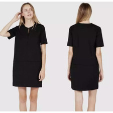 Everlane Women’s Ponte Short-Sleeve Black Viscose Dress Size XS 