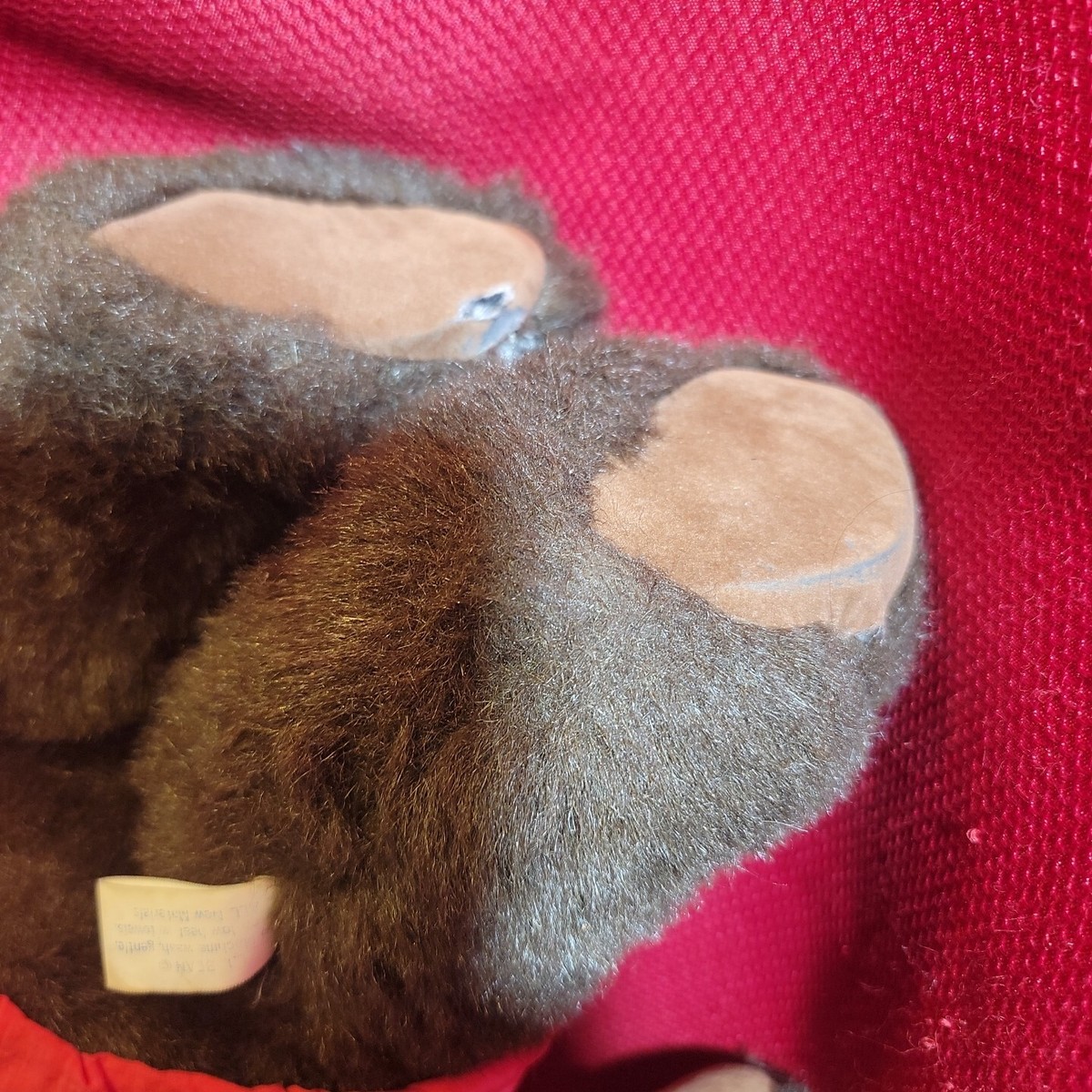 TEDDY BEAR red anorak coat jacket LL BEAN plush doll Stuffed