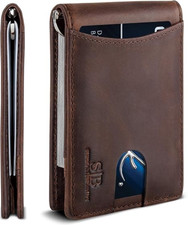 Billetera Hombre Carteras De Cuero Men Minima...
