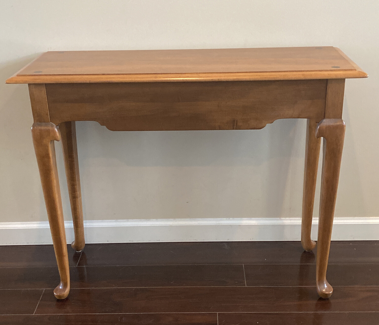 Ethan Allen Entry Table Heirloom Maple Wood Console Sofa Table 109043