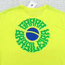 Nike Brazil Voice Graphic T-Shirt Men's Size Large Dynamic Yellow NEW DH7662-740