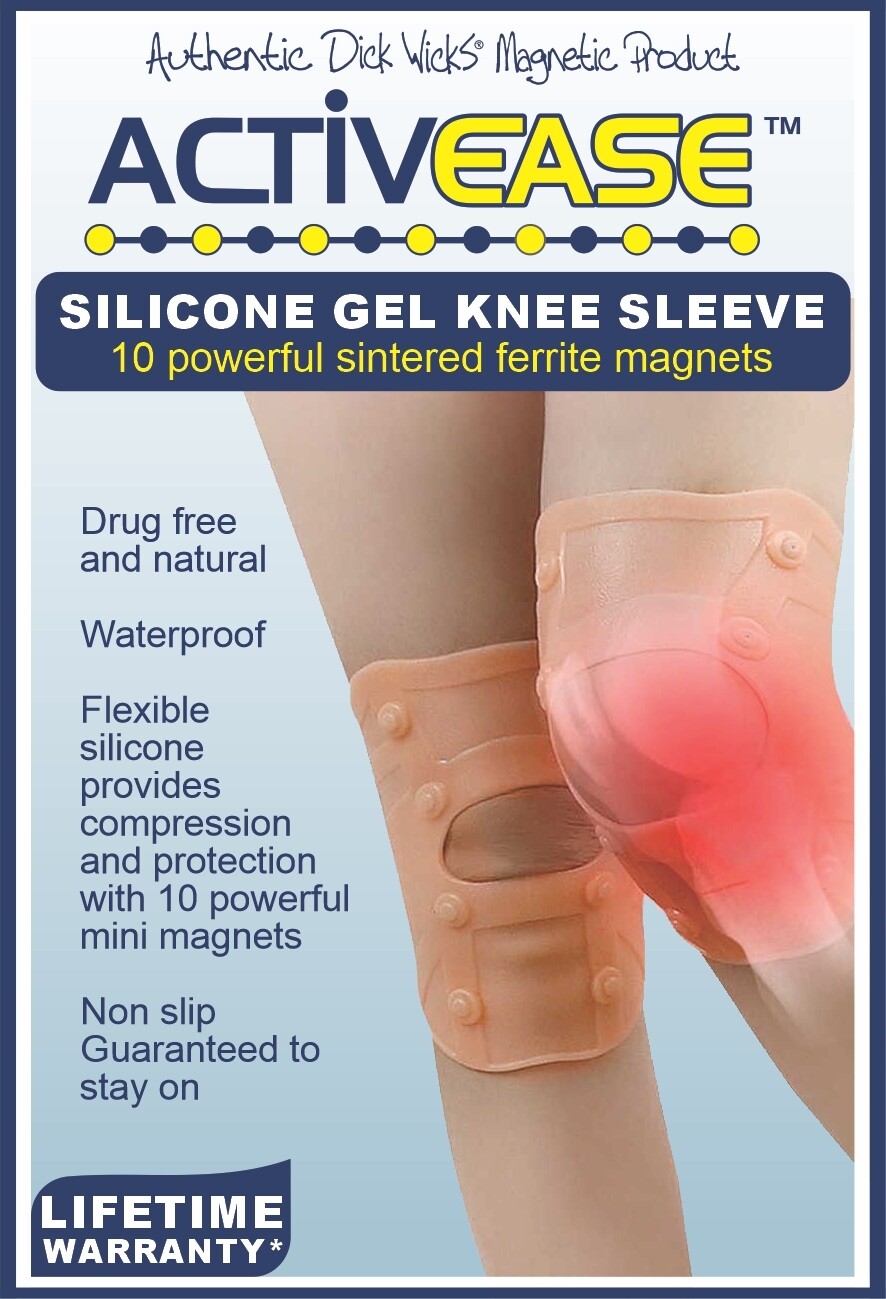 Activease Silicone Gel Knee Sleeve with 10 Compression Support