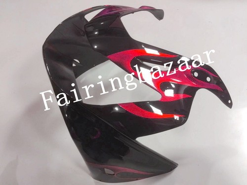 Fit for 2000 2001 CBR929RR Black Candy Red Flame ABS Injection Mold Fairing Kit - Picture 2 of 5