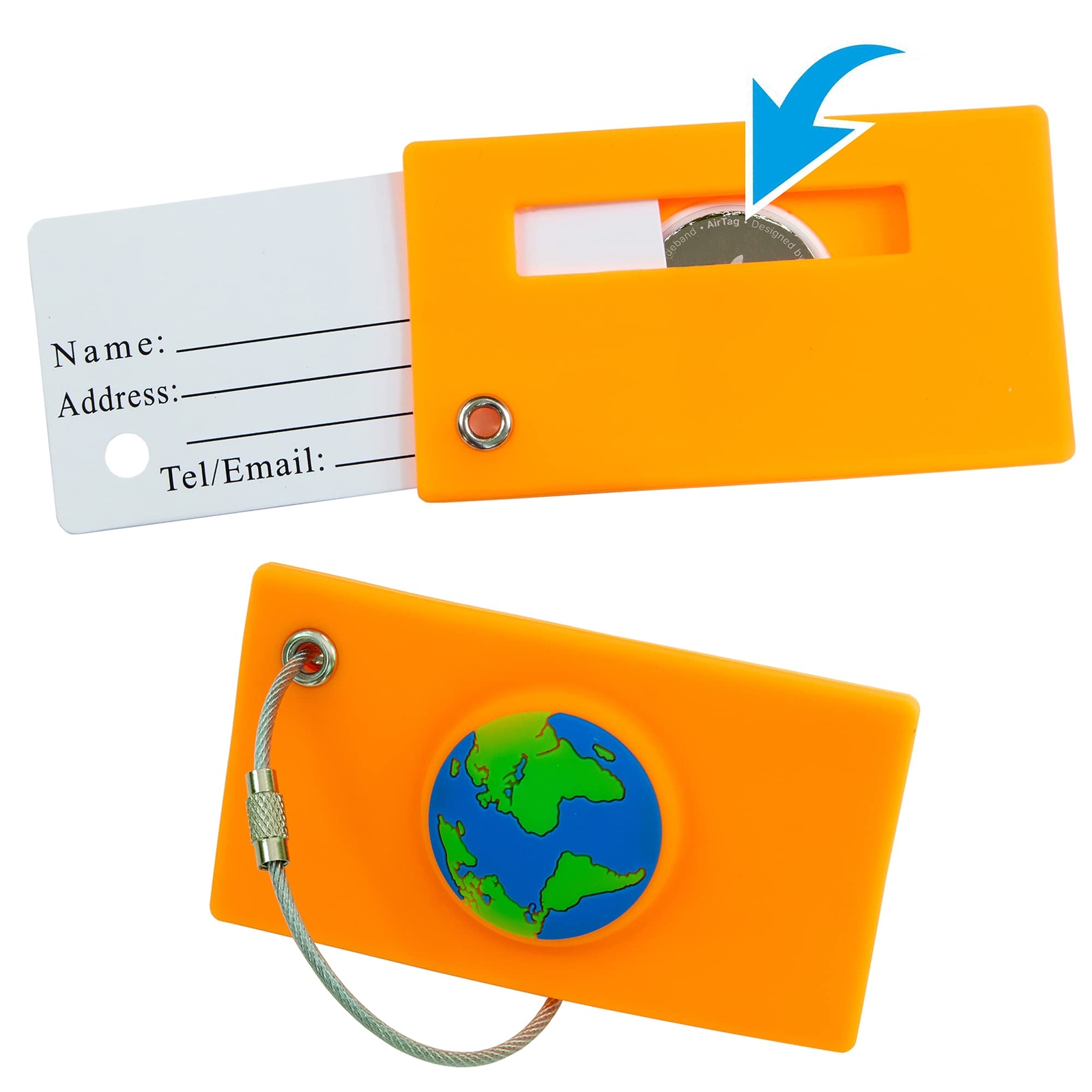 Discreet Luggage Tag with Hidden AirTag Compartment – Creative Travel Essential-image