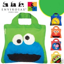 Envirosax KIDS Designer SESAME STREET Reusable FUN Foldaway ECO Shopping Bag 