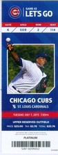 2015 Cubs vs Cardinals Ticket: Chris Denorfia had two hits and drove in three