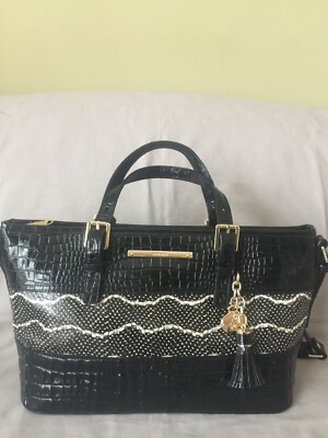 Brahmin Mini Asher Satchel Black Mandana