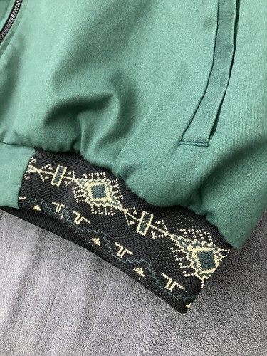 VTG Western Blanket Lined Green Jacket Mens 3XL Aztec Rodeo MADE IN USA - Picture 5 of 14