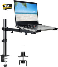 Laptop Desk Mount Single Laptop Stand Arm VESA 75/100 Fits 17in 14-32 Monitor