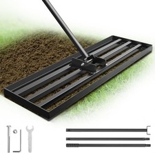 Lawn Leveling Rake 75cm x 25cm Level Lawn Tool with 79" Steel Extended Handle UK
