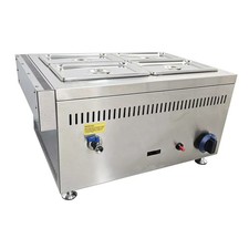 LPG Gas Bain Marie 4 Pot Wet Well AGB-44 with GN Pans & Lids   £340 + Vat