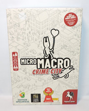 Micro Macro Crime City Board Game Pegasus Juegos Complete Detective Puzzle 2021