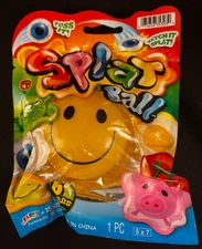 Jaru - Splat Ball - Smiley Face - Toss It! Watch It Splat! - Sticky & Stretchy