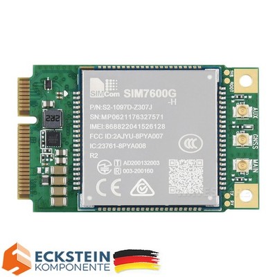 Waveshare SIM7600G-H-PCIE SIMCom Original 4G LTE Cat-4 Modul, globale Abdeckung