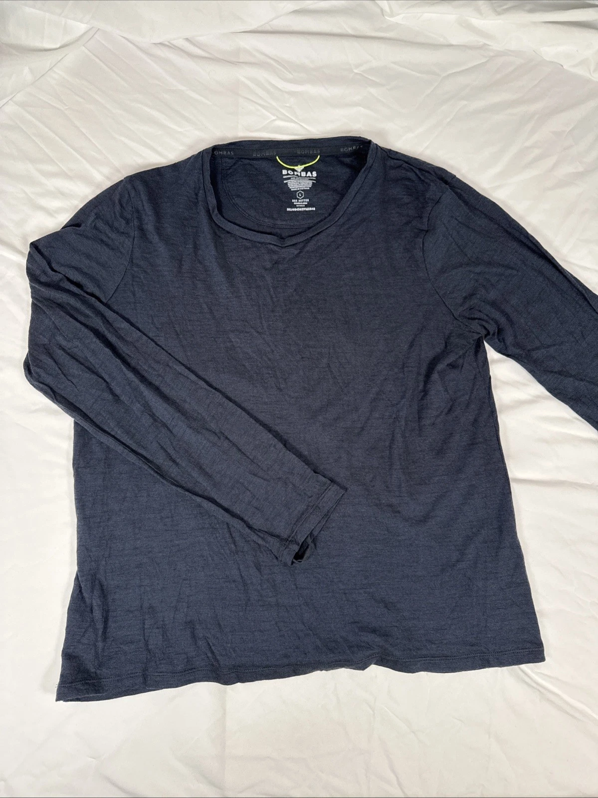 Bombas Women’s Merino Wool Blend Crew Neck Long Sleeve Baselayer Sz L FLAW