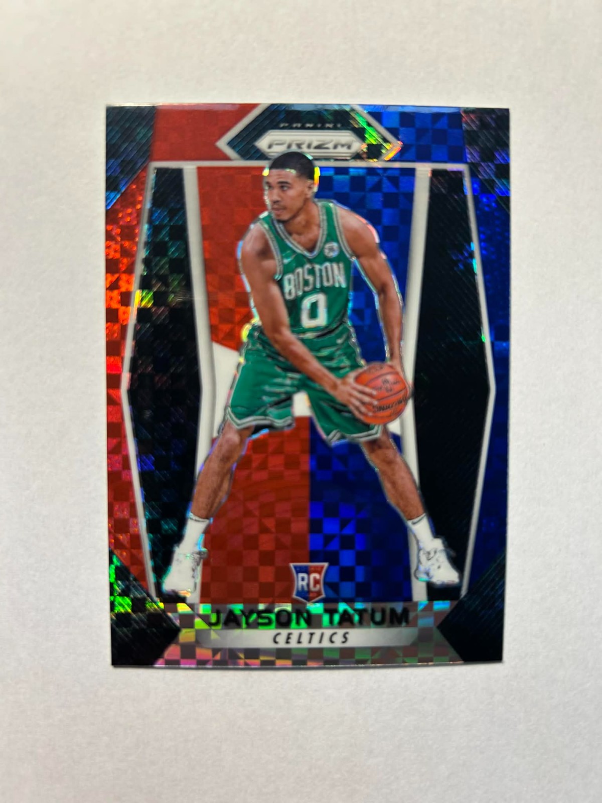 Jayson Tatum RC, Red/White/Blue Prizm #16 - 2017-18 Panini Prizm