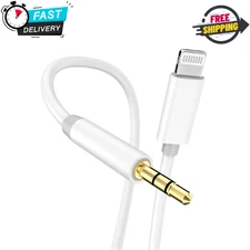 Apple MFi Certified iPhone Aux Cord, Lightning to 3.5 mm Headphone Jack Adapter